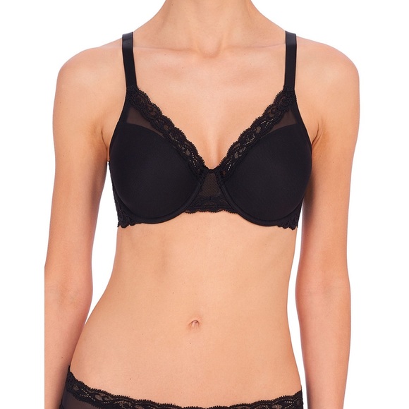 NATORI FEATHERS LACE BRA - BASICS BLACK - Picture 3 of 3